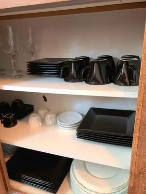 A cozinha ou kitchenette de Meia Praia Apartamento Perfeito