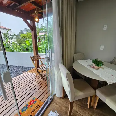 Uma varanda ou terraço em Loft para Casal pertinho da Praia de Bombinhas Centro