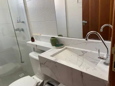 Uma casa de banho em Sobrado frente ao Mar 4 pessoas