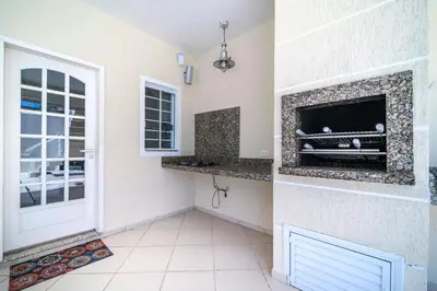 A cozinha ou kitchenette de Casa de Praia em Bombinhas Beach House