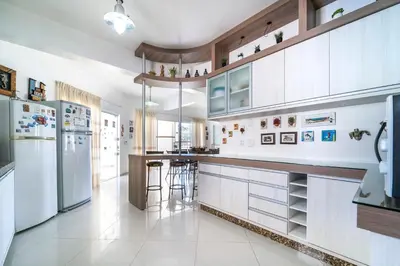 A cozinha ou kitchenette de Casa de Praia em Bombinhas Beach House