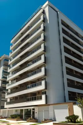 A planta de Apto 2 dorm c/ piscina - Praia de Palmas