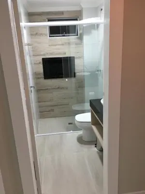 Uma casa de banho em Apartamento Mariscal