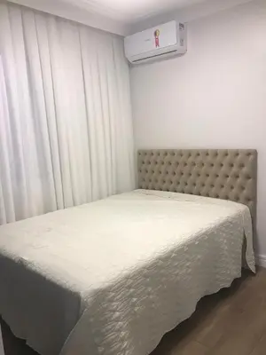 Uma cama ou camas num quarto em Aparto 2 Quartos Av Brasil Balneario Camboriu