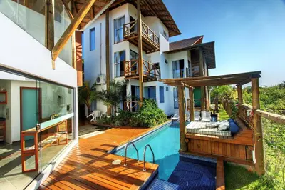 Uma varanda ou terraço em Villa Aragua