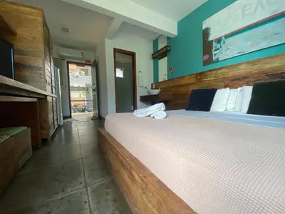 Uma cama ou camas num quarto em Villa Aragua