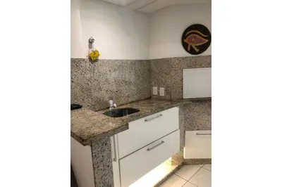 A cozinha ou kitchenette de Apto Almeida e Moraes Frente Mar Meia Praia