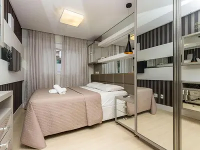 A planta de Boulevard 205A - Excelente apartamento em condomínio de luxo no centro de Bombinhas - Piscina - Jacuzzi - Academia - Portaria 24h.