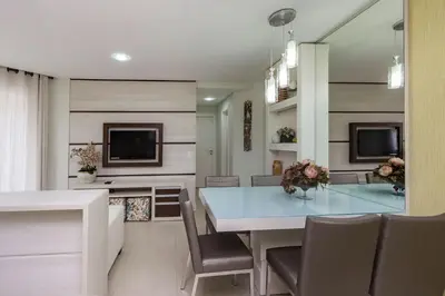A planta de Boulevard 211B - Excelente apartamento em condomínio de luxo no centro de Bombinhas - Piscina - Jacuzzi - Academia - Portaria 24h.