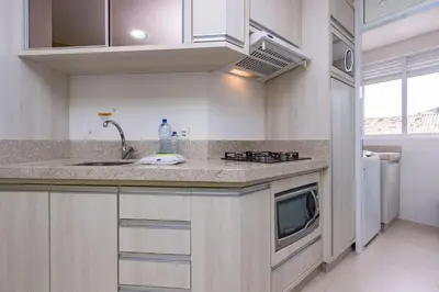 A planta de Boulevard 211B - Excelente apartamento em condomínio de luxo no centro de Bombinhas - Piscina - Jacuzzi - Academia - Portaria 24h.