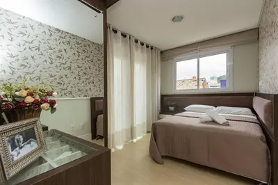 A planta de Boulevard 211B - Excelente apartamento em condomínio de luxo no centro de Bombinhas - Piscina - Jacuzzi - Academia - Portaria 24h.