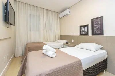 A planta de Boulevard 218D - Excelente apartamento em condomínio de luxo no centro de Bombinhas - Piscina - Jacuzzi - Academia - Portaria 24h.