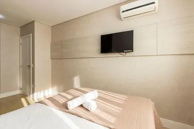 A planta de Boulevard 224D - Excelente apartamento em condomínio de luxo no centro de Bombinhas - Piscina - Jacuzzi - Academia - Portaria 24h.