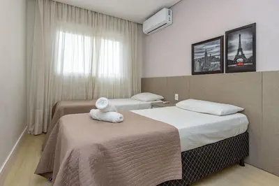 A planta de Boulevard 224D - Excelente apartamento em condomínio de luxo no centro de Bombinhas - Piscina - Jacuzzi - Academia - Portaria 24h.