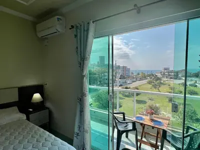 Uma cama ou camas num quarto em Estúdio a 150 metros da Praia de Mariscal - V05