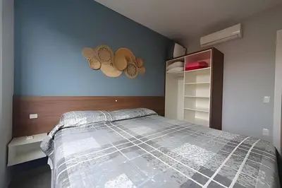 Uma cama ou camas num quarto em Refugio dos Guaias