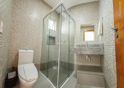 Uma casa de banho em Apart Hotel Canto Grande
