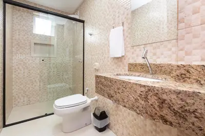 Uma casa de banho em Apart Hotel Canto Grande