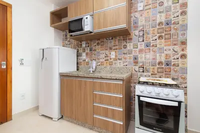 A cozinha ou kitchenette de Apart Hotel Canto Grande