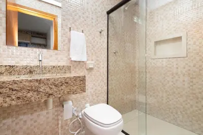 Uma casa de banho em Apart Hotel Canto Grande