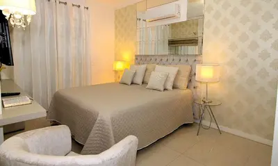 Uma cama ou camas num quarto em 1061 - Excelente Cobertura com Hidromassagem