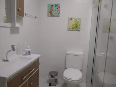 Uma casa de banho em Apartamento Praia de Palmas