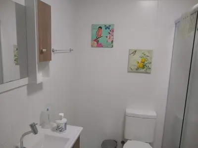Uma casa de banho em Apartamento Praia de Palmas