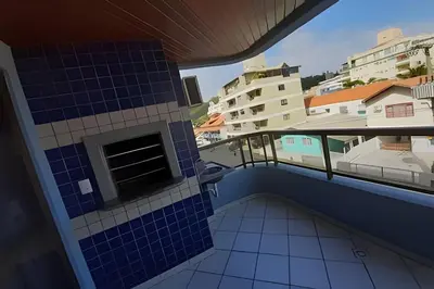 Uma varanda ou terraço em Apartamento com VISTA para o MAR no centro de Bombinhas