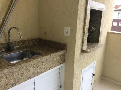 A cozinha ou kitchenette de EXCELENTE APTO C/VISTA AO MAR