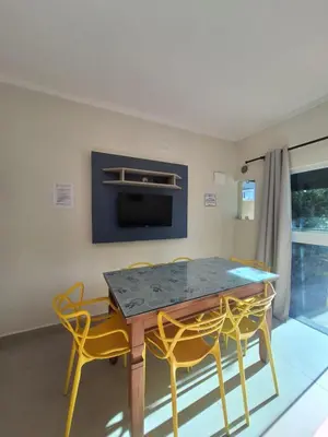 Uma televisão e/ou sistema de entretenimento em Bombas Beach