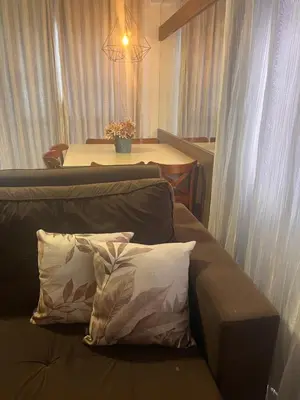 Uma cama ou camas num quarto em Apto familiar, 150mts do mar, completo e aconchegante em Palmas