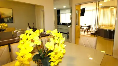 Uma área de estar em 1072 - Apartamento 3 suítes Alto Padrão com SPA na Praia de Bombinhas