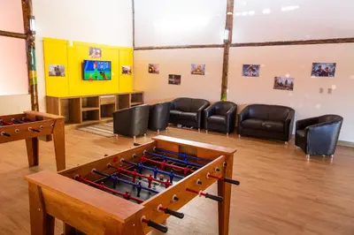 A sala de jogos em Águas de Palmas Resort