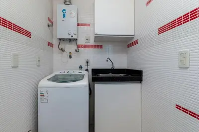 A cozinha ou kitchenette de Aluguel Apartamento 3 quartos vista mar Bombas SC