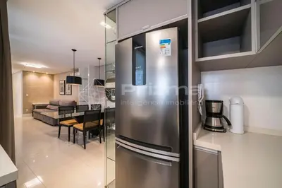 A cozinha ou kitchenette de Varandas 405 A · Apartamento em Condomínio de luxo frente ao mar .