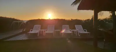 O nascer ou o pôr do sol visto a partir das estalagens