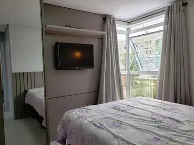 Uma cama ou camas num quarto em Apartamento novinho em Palmas!
