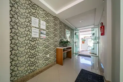 A planta de Ótimo apartamento na praia de Bombas.