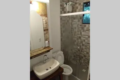 Uma casa de banho em 7. Apartamento com Banheira Vista Mar Bombinhas