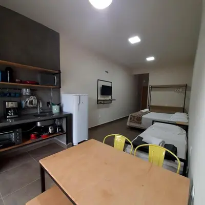 A cozinha ou kitchenette de Maná Mariscal Hospedagem