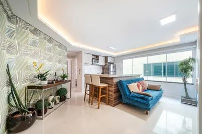 A cozinha ou kitchenette de Solar das ilhas · Aconchegante Apartamento na Linda Praia de 4 Ilhas