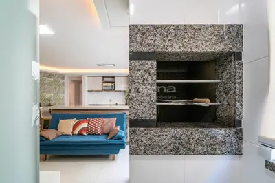 Uma área de estar em Solar das ilhas · Aconchegante Apartamento na Linda Praia de 4 Ilhas