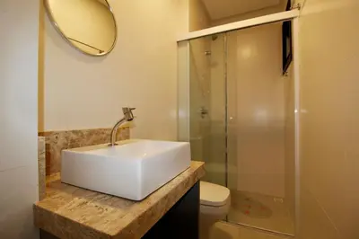 Uma casa de banho em 1088 - Apartamento novo Praia de Bombinhas