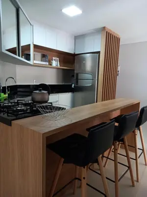 A cozinha ou kitchenette de Cobertura Bombinhas