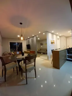 Uma área de estar em Cobertura Bombinhas