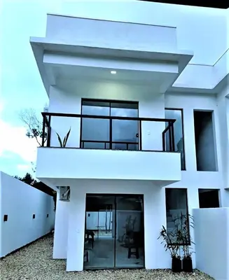 O edifício onde a casa de férias está situado