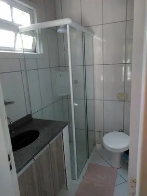 Uma casa de banho em Casa familiar na Praia de Morrinhos