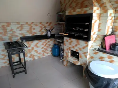 A cozinha ou kitchenette de Casa familiar na Praia de Morrinhos