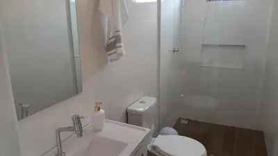 Uma casa de banho em Apartamento completo centro Tijucas