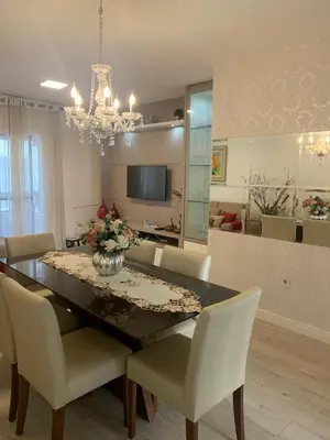 A cozinha ou kitchenette de Apto 3 dorm completo - 100m Praia - Meia Praia